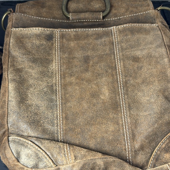 Wilsons Leather M. Julian Brown Leather Suede Canvas Messenger Bag - Picture 13 of 13